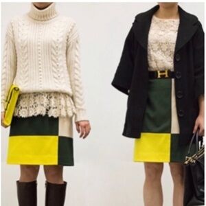 KATE SPADE “Cissy” Colorblock Skirt Size 0